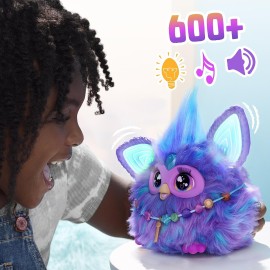 Furby Purple, 15 Fashion Accessories, Interactive Plush Toys for 6 Year Old Girls & Boys & Up, Voice Activated Animatronic Furby Purple, 15 Fashion Accessories, Interactive Plush Toys for 6 Year Old Girls & Boys & Up, Voice Activated Animatronic