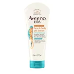 Aveeno Sensitive Skin Face & Body Gel Cream for Kids with Prebiotic Oat, Clinically Proven 24 Hour Hydration for Soft Skin, Quick Drying and Lightweight, Hypoallergenic, 8 oz