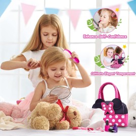 Kaodezhu Pretend Play Purse for Little Girls-Toddler Purse Set Pretend Play Makeup Toys for 3 4 5 6 Year Old Kids,Toddler Purse with Accessories,Toy Purse Perfect for Girls Birthday Gifts (MNLSBB 2A) Kaodezhu Pretend Play Purse for Little Girls-Toddler Purse Set Pretend Play Makeup Toys for 3 4 5 6 Year Old Kids,Toddler Purse with Accessories,Toy Purse Perfect for Girls Birthday Gifts (MNLSBB 2A)