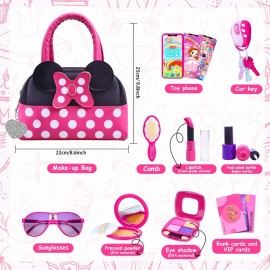 Kaodezhu Pretend Play Purse for Little Girls-Toddler Purse Set Pretend Play Makeup Toys for 3 4 5 6 Year Old Kids,Toddler Purse with Accessories,Toy Purse Perfect for Girls Birthday Gifts (MNLSBB 2A) Kaodezhu Pretend Play Purse for Little Girls-Toddler Purse Set Pretend Play Makeup Toys for 3 4 5 6 Year Old Kids,Toddler Purse with Accessories,Toy Purse Perfect for Girls Birthday Gifts (MNLSBB 2A)