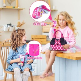 Kaodezhu Pretend Play Purse for Little Girls-Toddler Purse Set Pretend Play Makeup Toys for 3 4 5 6 Year Old Kids,Toddler Purse with Accessories,Toy Purse Perfect for Girls Birthday Gifts (MNLSBB 2A) Kaodezhu Pretend Play Purse for Little Girls-Toddler Purse Set Pretend Play Makeup Toys for 3 4 5 6 Year Old Kids,Toddler Purse with Accessories,Toy Purse Perfect for Girls Birthday Gifts (MNLSBB 2A)