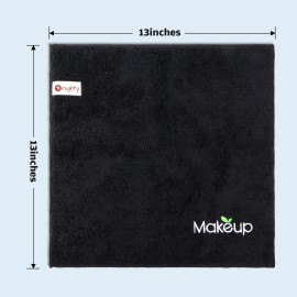 Orighty Microfiber Makeup Remover Cloths - Super Soft, Quick Dry Face Towels for Cleansing, 13 x 13 Inch, 6 Count, Black Orighty Microfiber Makeup Remover Cloths - Super Soft, Quick Dry Face Towels for Cleansing, 13 x 13 Inch, 6 Count, Black