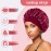 4PCS Silk Bonnet for Sleeping,Hair Wrap Satin Bonnets Shower Cap for Black Women Men, Elastic Wide Band Hair Bonnet Cap for Sleeping Curly Hair(Black & Wine Red & Purple & Brown)