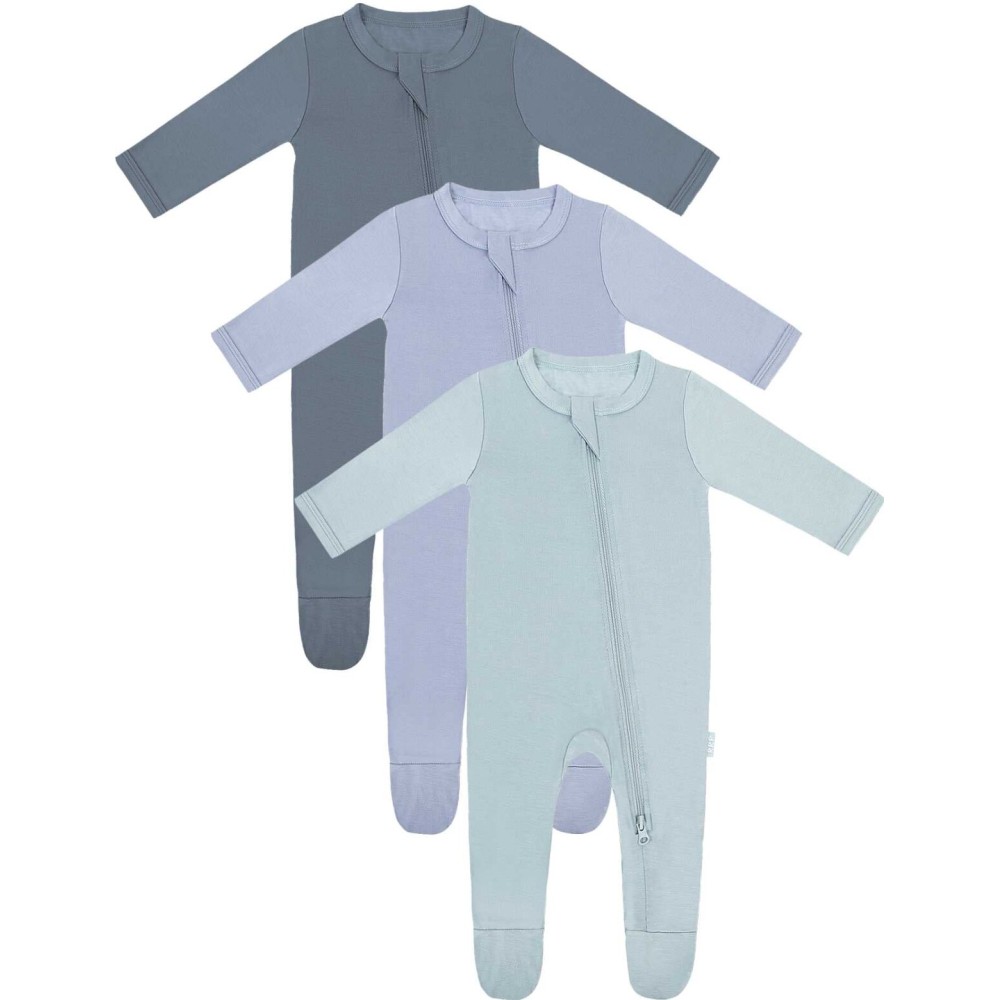 RRP Unisex Baby Footies Pajamas,Rayon Derived From Bamboo,Buttery Soft Sleep \'N Play PJs,2-Way Zipper Closure,0-18 Months (Grey/BlueGrey/Sage, 0-3 Months) RRP Unisex Baby Footies Pajamas,Rayon Derived From Bamboo,Buttery Soft Sleep \'N Play PJs,2-Way Zipper Closure,0-18 Months (Grey/BlueGrey/Sage, 0-3 Months)