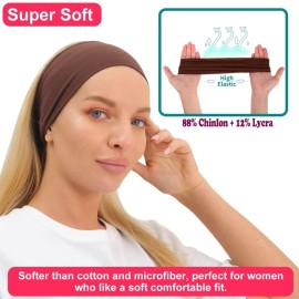 RITOPER Women\'s Extra Soft Wide Thick Yoga Headbands, Non Slip Sweat Bands, 6 Pack Solid Hair Bands, Black, Tennis, Yoga, Running RITOPER Women\'s Extra Soft Wide Thick Yoga Headbands, Non Slip Sweat Bands, 6 Pack Solid Hair Bands, Black, Tennis, Yoga, Running