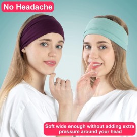 RITOPER Women\'s Extra Soft Wide Thick Yoga Headbands, Non Slip Sweat Bands, 6 Pack Solid Hair Bands, Black, Tennis, Yoga, Running RITOPER Women\'s Extra Soft Wide Thick Yoga Headbands, Non Slip Sweat Bands, 6 Pack Solid Hair Bands, Black, Tennis, Yoga, Running