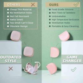 Onbuwws Silicone Pink Retainer Case With Lanyard - Slim Cute Dental Container for Braces, Partial Denture, Night Mouth Guard, Aligner - Travel Holder for Girls, Women, Kids, Men Onbuwws Silicone Pink Retainer Case With Lanyard - Slim Cute Dental Container for Braces, Partial Denture, Night Mouth Guard, Aligner - Travel Holder for Girls, Women, Kids, Men