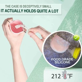 Onbuwws Silicone Pink Retainer Case With Lanyard - Slim Cute Dental Container for Braces, Partial Denture, Night Mouth Guard, Aligner - Travel Holder for Girls, Women, Kids, Men Onbuwws Silicone Pink Retainer Case With Lanyard - Slim Cute Dental Container for Braces, Partial Denture, Night Mouth Guard, Aligner - Travel Holder for Girls, Women, Kids, Men