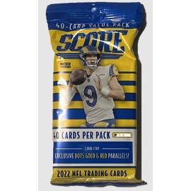 2022 Panini Score Football Cello Fat Pack - 40 Tra..
