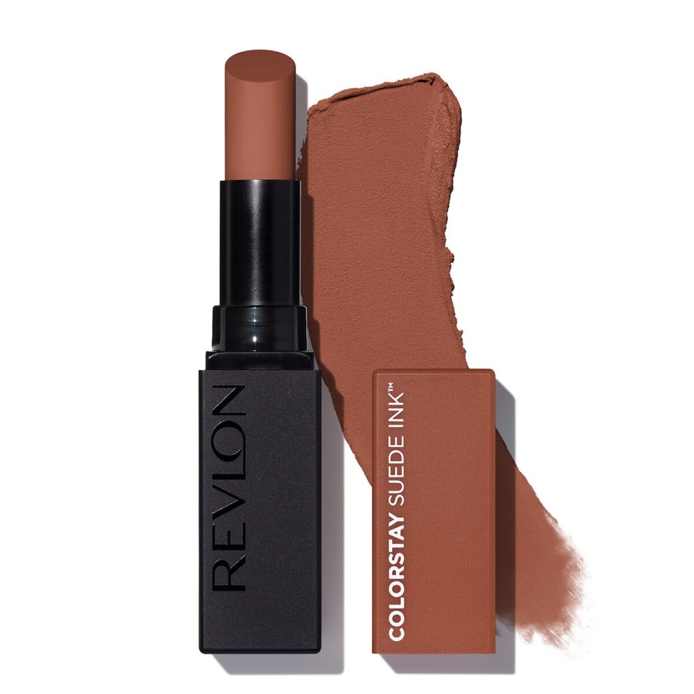 REVLON Lipstick, ColorStay Suede Ink, Built-in Primer, Infused with Vitamin E, Waterproof, Smudge-proof, Matte Color, 004 Pure Talent, 0.09 oz. REVLON Lipstick, ColorStay Suede Ink, Built-in Primer, Infused with Vitamin E, Waterproof, Smudge-proof, Matte Color, 004 Pure Talent, 0.09 oz.