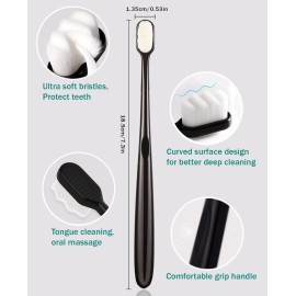 GoldDawn Extra Soft Toothbrush for Sensitive Teeth and Gums Micro Fur Manual Toothbrush with 20000 Ultra Soft Bristle, Excellent Cleaning Effect Perfect for Kids & Adults (6 Pack) GoldDawn Extra Soft Toothbrush for Sensitive Teeth and Gums Micro Fur Manual Toothbrush with 20000 Ultra Soft Bristle, Excellent Cleaning Effect Perfect for Kids & Adults (6 Pack)