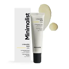 Minimalist Lip Balm for Moisturizing, Softening & Brightening Lips | 8% L-Ascorbic Acid with Vitamin E, Radianskin & Glycerine | For Women & Men | 0.42 Oz / 12 gm