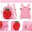 Toddler Backpack with Leash, Accmor 4 in 1 Kids Mini Backpacks with Anti Lost Wrist Link, Cute Child Harness Bag Rein for Outdoor, Strawberry Back Pack Rope Tether for Baby Girls Aged 1-3 Years (Pink)