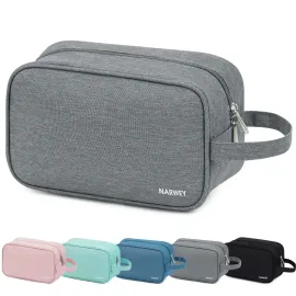 Narwey Travel Toiletry Bag for Women Traveling Dopp Kit Men Toiletries Bag Cosmetic Bag Makeup Bag Medicine Bag for Traveling (Grey)