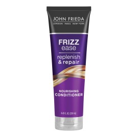 John Frieda Frizz Ease Replenish & Repair Conditioner, Repairs Damage and Dryness for Shiny, Frizz-Protected Styles, Infused with Argan, Moringa, and Coconut Oil for Nourished, Smooth Hair, 8,45 Oz John Frieda Frizz Ease Replenish & Repair Conditioner, Repairs Damage and Dryness for Shiny, Frizz-Protected Styles, Infused with Argan, Moringa, and Coconut Oil for Nourished, Smooth Hair, 8,45 Oz