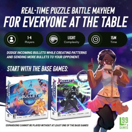 Level 99 Games Bullet Orange Board Game Expansion - SHMUP-Inspired Puzzle-Battle Game, Tabletop Gaming Fun, Orange Juice Franchise Characters! Ages 14+, 1-4 Players, 15 Minute Playtime, Made