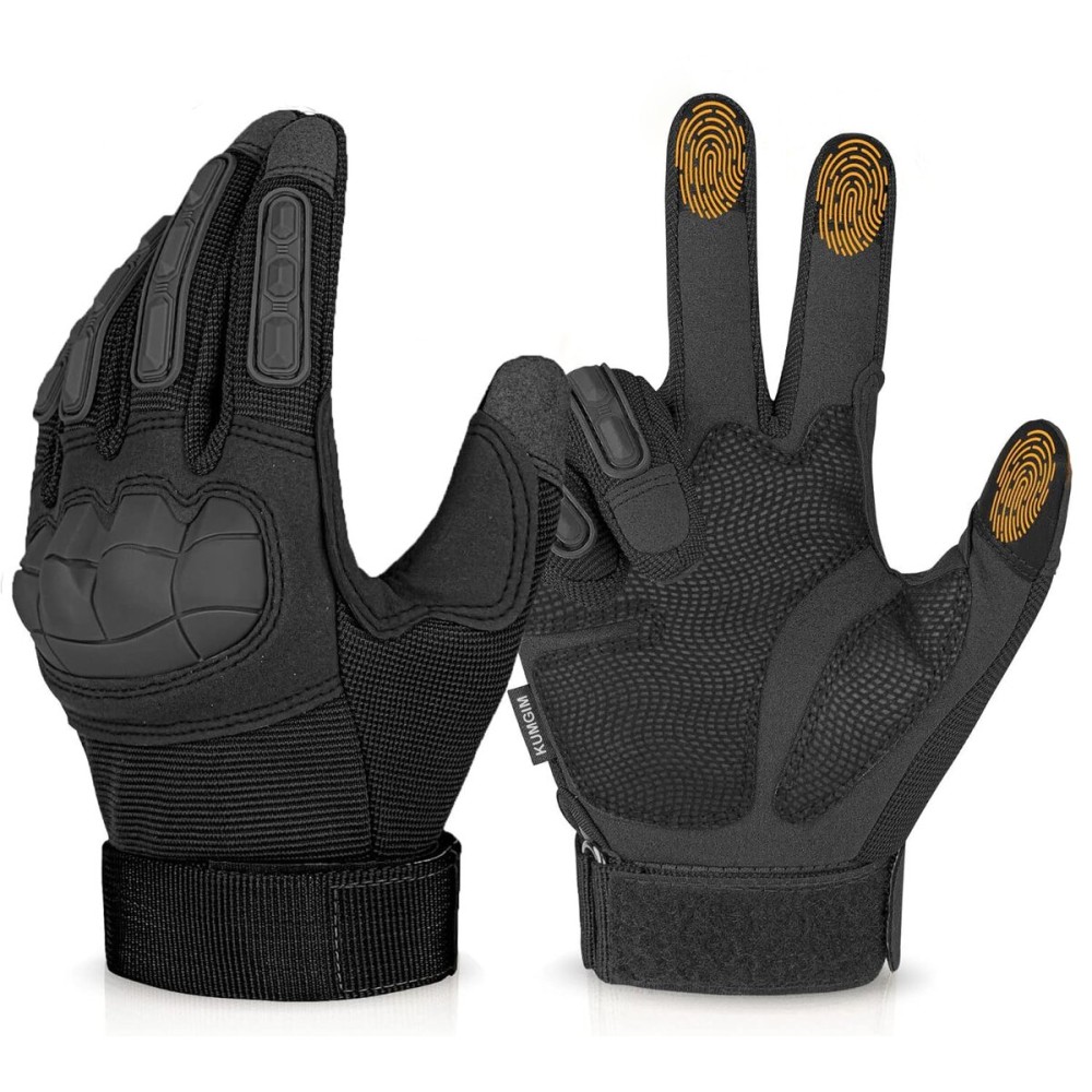 KUMGIM Tactical Gloves for Men Women, Motorcycle Gloves Touchscreen Airsoft Hunting Shooting Glove Black Tan for Outdoor Paintball Work Motorcycle Climbing Survival Training KUMGIM Tactical Gloves for Men Women, Motorcycle Gloves Touchscreen Airsoft Hunting Shooting Glove Black Tan for Outdoor Paintball Work Motorcycle Climbing Survival Training