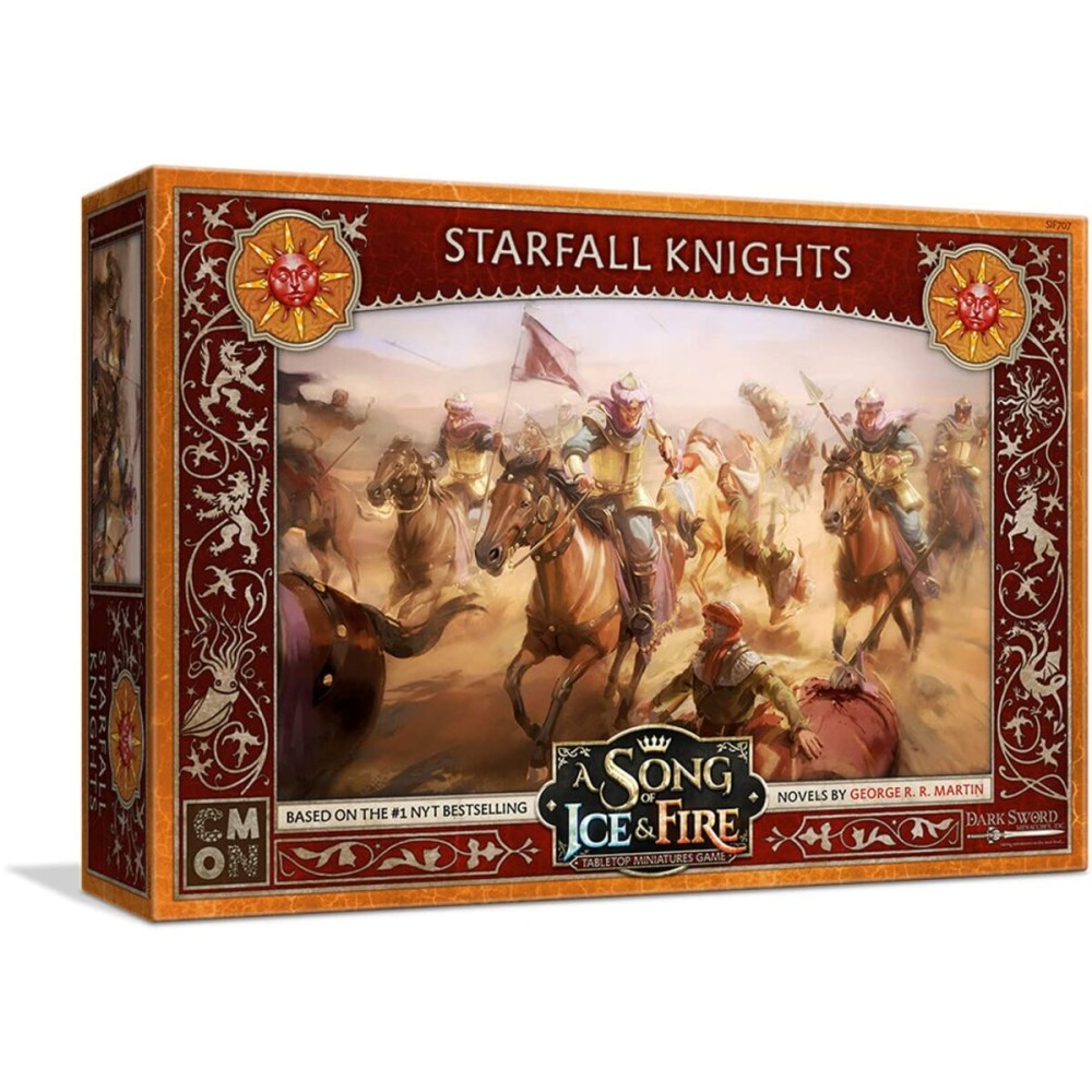 CMON A Song of Ice and Fire Tabletop Miniatures Game Starfall Knights Unit Box - Elite Warriors of House Martell, Strategy Game for Adults, Ages 14+, 2+ Players, 45-60 Minute Playtime, Made by CMON