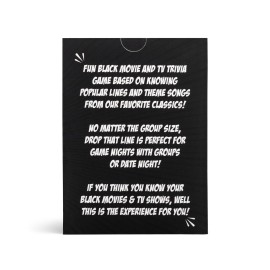 Drop That Line - 90\'s and 2000\'s Black TV & Film Trivia Card Game |Multi-Generational Family Gatherings, Adult Game Night and Fun Trivia Drop That Line - 90\'s and 2000\'s Black TV & Film Trivia Card Game |Multi-Generational Family Gatherings, Adult Game Night and Fun Trivia