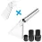 Happy Tree Universal Fit All Shop Vacs with 2-1/2&1-7/8&1-1/4 Adapters, Large & Small Clear Extractor Accessory for Upholstery & Carpet Cleaning and Car Detailing, Shop Vac Extractor Attachment