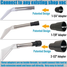Happy Tree Universal Fit All Shop Vacs with 2-1/2&1-7/8&1-1/4 Adapters, Large & Small Clear Extractor Accessory for Upholstery & Carpet Cleaning and Car Detailing, Shop Vac Extractor Attachment Happy Tree Universal Fit All Shop Vacs with 2-1/2&1-7/8&1-1/4 Adapters, Large & Small Clear Extractor Accessory for Upholstery & Carpet Cleaning and Car Detailing, Shop Vac Extractor Attachment