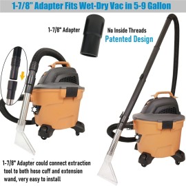 Happy Tree Universal Fit All Shop Vacs with 2-1/2&1-7/8&1-1/4 Adapters, Large & Small Clear Extractor Accessory for Upholstery & Carpet Cleaning and Car Detailing, Shop Vac Extractor Attachment Happy Tree Universal Fit All Shop Vacs with 2-1/2&1-7/8&1-1/4 Adapters, Large & Small Clear Extractor Accessory for Upholstery & Carpet Cleaning and Car Detailing, Shop Vac Extractor Attachment