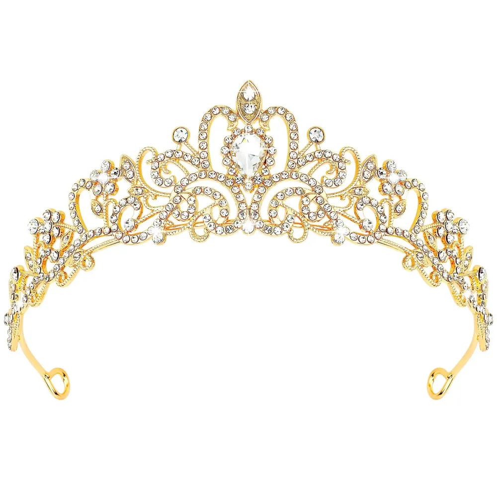 CIEHER Gold Tiara Crowns for Women & Girls - Bridal, Wedding, Prom, Quinceanera, Birthday & Christmas Crown Gifts - Hair Accessories CIEHER Gold Tiara Crowns for Women & Girls - Bridal, Wedding, Prom, Quinceanera, Birthday & Christmas Crown Gifts - Hair Accessories