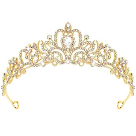 CIEHER Gold Tiara Crowns for Women & Girls - Bridal, Wedding, Prom, Quinceanera, Birthday & Christmas Crown Gifts - Hair Accessories CIEHER Gold Tiara Crowns for Women & Girls - Bridal, Wedding, Prom, Quinceanera, Birthday & Christmas Crown Gifts - Hair Accessories