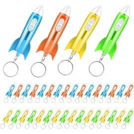 Helicopter Flashlight Keychain Rocket LED Flashlight for kids Space Party Favors Helicopter Key Ring Astronaut Party Favors24 Pcs