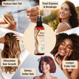 NEW Fermented Rice Water for Hair Growth - Infused with Rosemary, Biotin, Caffeine, Keratin Vegan Non-Greasy Spray Naturally Thicker, Longer, Softer Men & Women (4 fl oz) NEW Fermented Rice Water for Hair Growth - Infused with Rosemary, Biotin, Caffeine, Keratin Vegan Non-Greasy Spray Naturally Thicker, Longer, Softer Men & Women (4 fl oz)