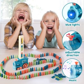 200 PCS Domino Train Toy Set, Automatic Dominoes Building and Stacking Creative Game, Electric Dominos Stem Montessori Toy for Kids Games 4-6, Autistic Birthday Gifts Boys Girls Age 3 4 5 6 Year Old 200 PCS Domino Train Toy Set, Automatic Dominoes Building and Stacking Creative Game, Electric Dominos Stem Montessori Toy for Kids Games 4-6, Autistic Birthday Gifts Boys Girls Age 3 4 5 6 Year Old