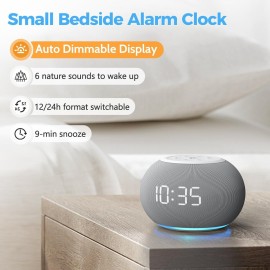 Reacher Auto-Dimmable Sound Machine Alarm Clock with Night Light, 20 Soothing Sounds, LED Digital Display, Sleep Timer, Precise Volume Control, White Noise Soother for Baby, Adults, Bedrooms Reacher Auto-Dimmable Sound Machine Alarm Clock with Night Light, 20 Soothing Sounds, LED Digital Display, Sleep Timer, Precise Volume Control, White Noise Soother for Baby, Adults, Bedrooms