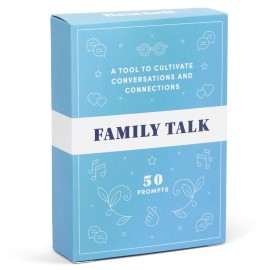 BestSelf Family Talk Deck - 50 Prompt Card Game for Family Game Night, Fun and Engaging Family Game for Kids and Adults, Perfect