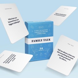 BestSelf Family Talk Deck - 50 Prompt Card Game for Family Game Night, Fun and Engaging Family Game for Kids and Adults, Perfect BestSelf Family Talk Deck - 50 Prompt Card Game for Family Game Night, Fun and Engaging Family Game for Kids and Adults, Perfect