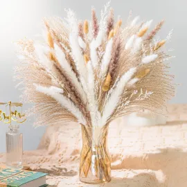Natural Pampas Grass 8kind Grass Mix Bouquet | Dried Pampas Bouquet for Wedding Boho Flowers Home Table Decor Desk Decor, Rustic Farmhouse Decor (93PCS) Natural Pampas Grass 8kind Grass Mix Bouquet | Dried Pampas Bouquet for Wedding Boho Flowers Home Table Decor Desk Decor, Rustic Farmhouse Decor (93PCS)