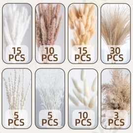 Natural Pampas Grass 8kind Grass Mix Bouquet | Dried Pampas Bouquet for Wedding Boho Flowers Home Table Decor Desk Decor, Rustic Farmhouse Decor (93PCS) Natural Pampas Grass 8kind Grass Mix Bouquet | Dried Pampas Bouquet for Wedding Boho Flowers Home Table Decor Desk Decor, Rustic Farmhouse Decor (93PCS)