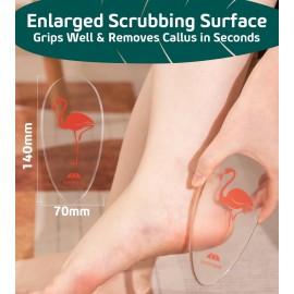 Sunivaca Glass Foot File Callus Remover for Feet, Flamingo Gifts for Women, Feet Scrubber Dead Skin Remover, Professional Pedicure Tools at Home, Heel Scraper for Cracked Heels Heavy Duty