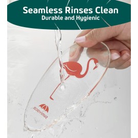 Sunivaca Glass Foot File Callus Remover for Feet, Flamingo Gifts for Women, Feet Scrubber Dead Skin Remover, Professional Pedicure Tools at Home, Heel Scraper for Cracked Heels Heavy Duty