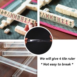 drizzle White Travel Mini Mahjong Set 20mm with Instructions - Portable 146 Tiles - for Beginners with 4PCS Racks 2 Pounds - Chinese Mah-Jong Game  drizzle White Travel Mini Mahjong Set 20mm with Instructions - Portable 146 Tiles - for Beginners with 4PCS Racks 2 Pounds - Chinese Mah-Jong Game