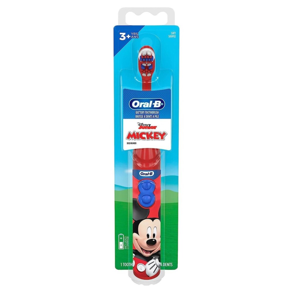 Oral-B Kid\'s Battery Toothbrush Featuring Disney\'s Mickey Mouse, Soft Bristles, for Kids 3+ Oral-B Kid\'s Battery Toothbrush Featuring Disney\'s Mickey Mouse, Soft Bristles, for Kids 3+