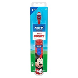 Oral-B Kid\'s Battery Toothbrush Featuring Disney\'s Mickey Mouse, Soft Bristles, for Kids 3+