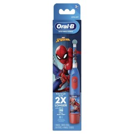 Oral-B Kid\'s Battery Toothbrush Featuring Marvel\'s Spiderman, Soft Bristles, Replaceable Brush Head, for Kids 3+