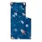 Wake In Cloud - Cot Nap Mat with Pillow and Blanket, for Toddler Kids Boys Girls in Daycare Kindergarten Preschool Pre K with Elastic Corner Straps, Spaces Stars Planet Galaxy, Blue White Red