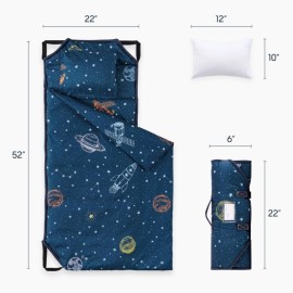 Wake In Cloud - Cot Nap Mat with Pillow and Blanket, for Toddler Kids Boys Girls in Daycare Kindergarten Preschool Pre K with Elastic Corner Straps, Spaces Stars Planet Galaxy, Navy White Orange Wake In Cloud - Cot Nap Mat with Pillow and Blanket, for Toddler Kids Boys Girls in Daycare Kindergarten Preschool Pre K with Elastic Corner Straps, Spaces Stars Planet Galaxy, Navy White Orange
