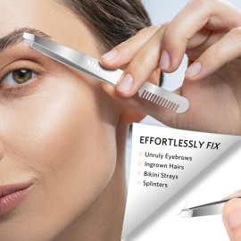 Tweezers and Nail Clipper Set with Case for Men Women, MORGLES 9PCS Professional Stainless Steel Tweezers No Gaps Tweezers and Nail Clipper Set with Case for Men Women, MORGLES 9PCS Professional Stainless Steel Tweezers No Gaps