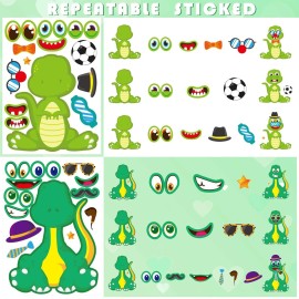 27 Sheet Dinosaur Stickers, Make Your Own Dinosaur Stickers for KidsMake a Face Stickers Dinosaur Birthday Party Supplies,DIY Project Dino Theme Birthday Party Favor for Kids 27 Sheet Dinosaur Stickers, Make Your Own Dinosaur Stickers for KidsMake a Face Stickers Dinosaur Birthday Party Supplies,DIY Project Dino Theme Birthday Party Favor for Kids