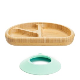 Munchkin Bambou Divided Suction Plate - Eco-Friendly Bamboo Dinnerware for Babies and Toddlers Munchkin Bambou Divided Suction Plate - Eco-Friendly Bamboo Dinnerware for Babies and Toddlers