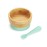 Munchkin Bambou Suction Bowl and Silicone Spoon for Babies and Toddlers, Non-Toxic Bamboo