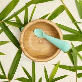 Munchkin Bambou Suction Bowl and Silicone Spoon for Babies and Toddlers, Non-Toxic Bamboo Munchkin Bambou Suction Bowl and Silicone Spoon for Babies and Toddlers, Non-Toxic Bamboo