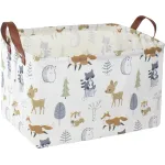NTAOHAMPER Rectangular Storage Basket,Collapsible Toys Bin,Books Box,Gift Basket,Room Decor(Animal)